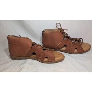 Born Womens Nea Red Ridge Nubuck Sandals Sz 8 39 Clay Boho Artisanal Gladiator